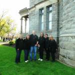Ohio State Paranormal Society at the Ohio State Reformatory in Mansfield, Ohio in May, 2014 (From Left to Right: Tami Beckel, Julie Starrett, Patrick Starrett, Bobbi Licitri, Amy Cole and Sherry Morgan)                                       