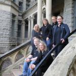 Ohio State Paranormal Society at the Ohio State Reformatory in Mansfield, Ohio in May, 2014 (Back Row From Left to Right: Sherry Morgan, Julie Starrett, Tami Beckel and Amy Cole. Seated in Front: Patrick Starrett and Bobbi Licitri)