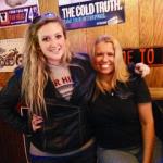 Ohio State Paranormal Society's Director, Tami Beckel, with Moriah Diglaw at a team meeting at the Old Timers Bar & Grill in Massillon, Ohio.